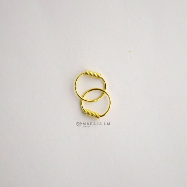 Anting Hoop Polished Spiral
