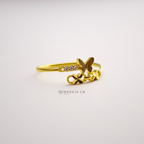 Cincin Glitter Polished Butterfly